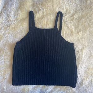 Black knit top